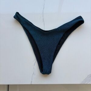 NWOT Princess Polly Sparkly Blue Bikini Bottom